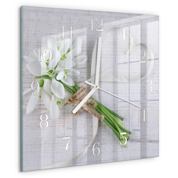 Reloj cuadrado Ramo de flores
