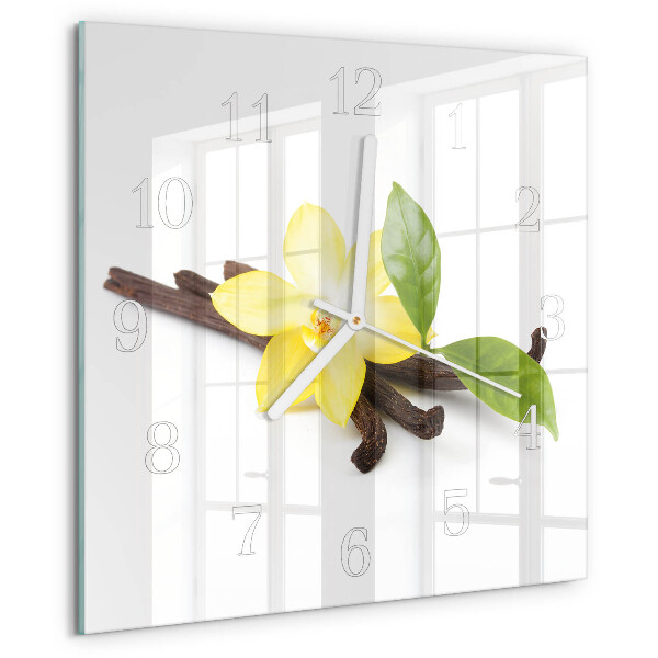 Reloj cuadrado Orquídea de vainilla