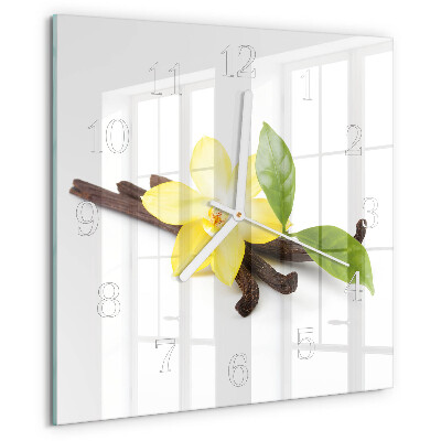 Reloj cuadrado Orquídea de vainilla