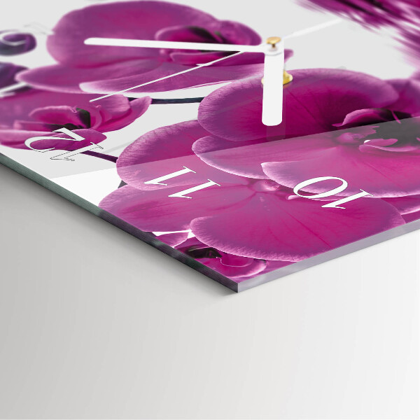 Reloj cuadrado Orquídea