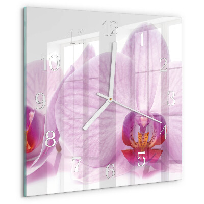 Reloj cuadrado Orquídea