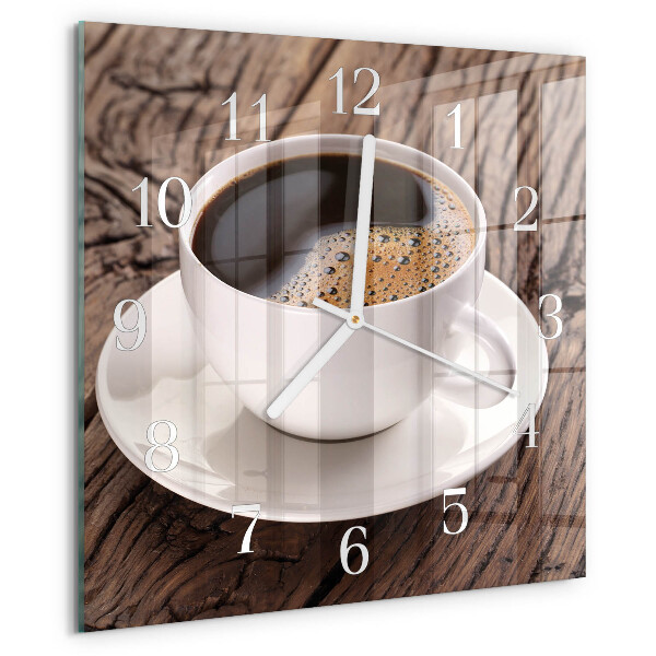 Reloj cuadrado Café