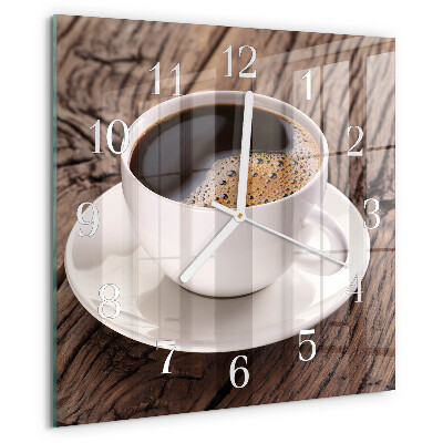 Reloj cuadrado Café