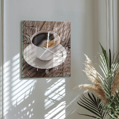 Reloj cuadrado Café