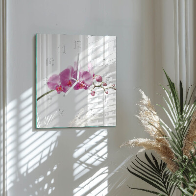 Reloj cuadrado Orquídea