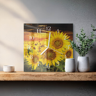 Reloj cuadrado Girasoles