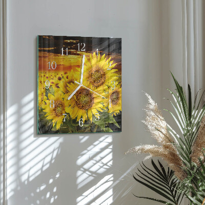 Reloj cuadrado Girasoles