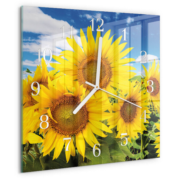 Reloj cuadrado Girasoles