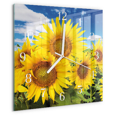 Reloj cuadrado Girasoles