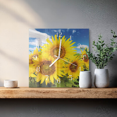 Reloj cuadrado Girasoles