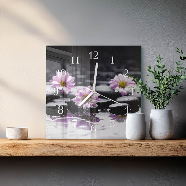 Reloj cuadrado Flores