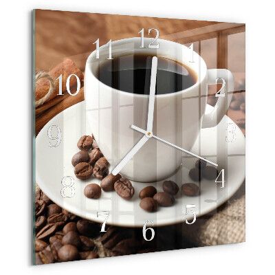 Reloj cuadrado Café
