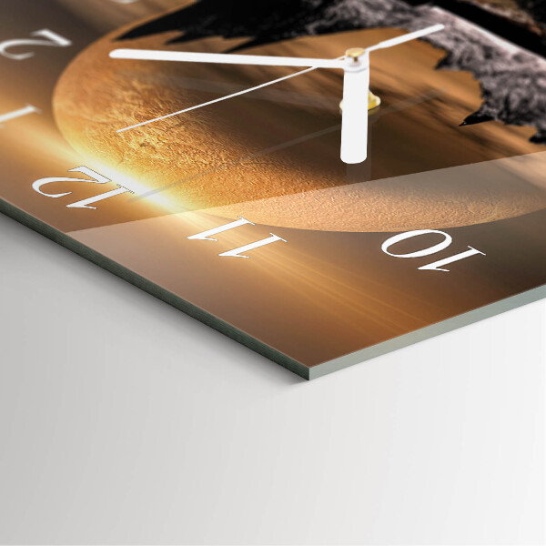Reloj cuadrado montañas