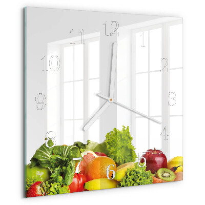Reloj cuadrado Verduras