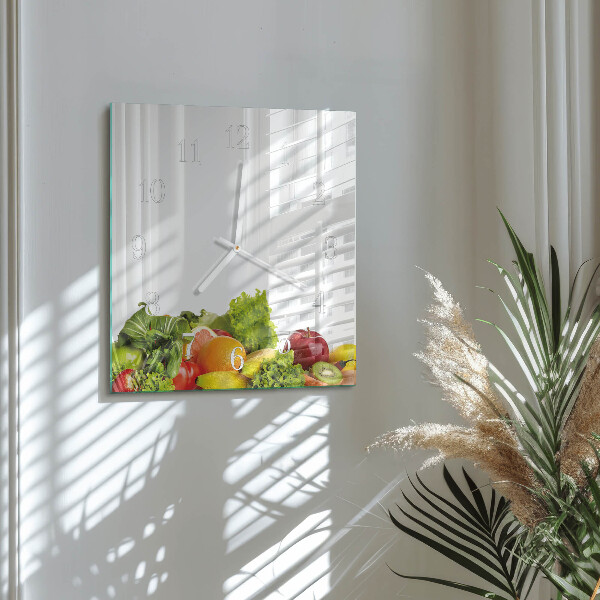 Reloj cuadrado Verduras
