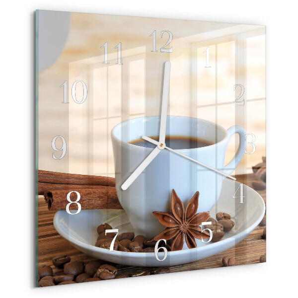 Reloj cuadrado Café