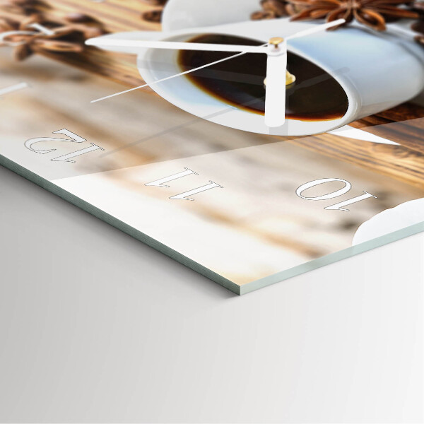 Reloj cuadrado Café