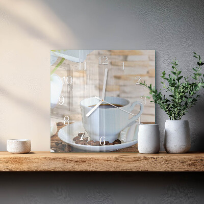 Reloj cuadrado Café