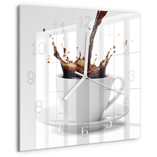 Reloj cuadrado Café