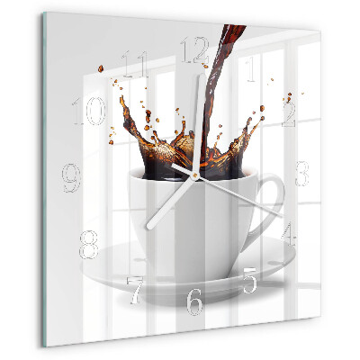 Reloj cuadrado Café
