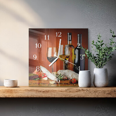 Reloj cuadrado Vino