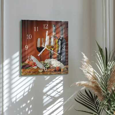 Reloj cuadrado Vino