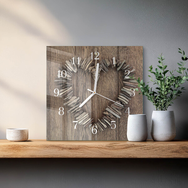 Reloj cuadrado Corazón
