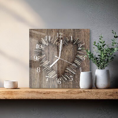 Reloj cuadrado Corazón