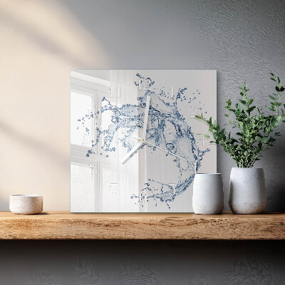 Reloj cuadrado Agua
