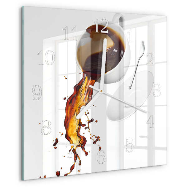 Reloj cuadrado Café