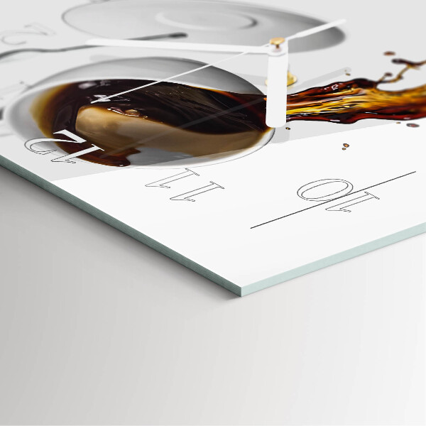 Reloj cuadrado Café