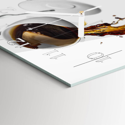 Reloj cuadrado Café