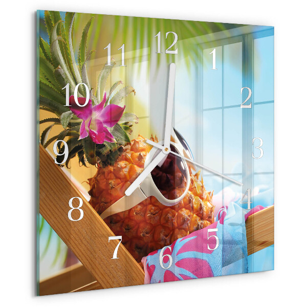 Reloj cuadrado Piña