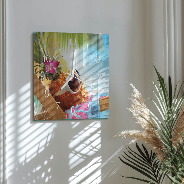Reloj cuadrado Piña