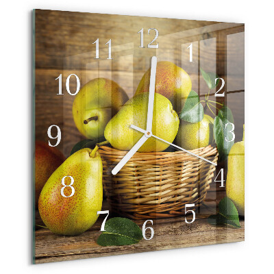 Reloj cuadrado peras