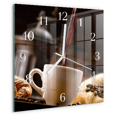Reloj cuadrado Café