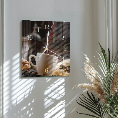 Reloj cuadrado Café