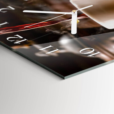 Reloj cuadrado Café