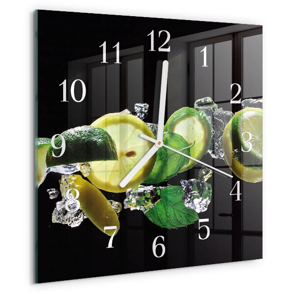 Reloj cuadrado Limón y lima