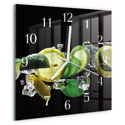 Reloj cuadrado Limón y lima