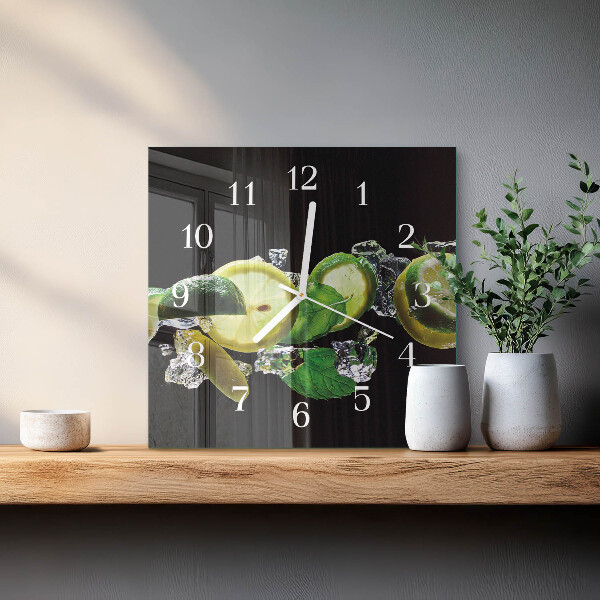 Reloj cuadrado Limón y lima
