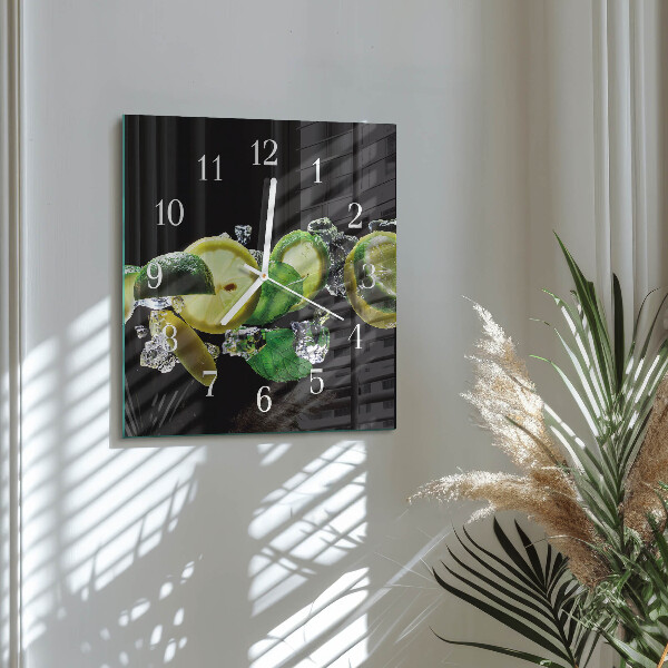 Reloj cuadrado Limón y lima
