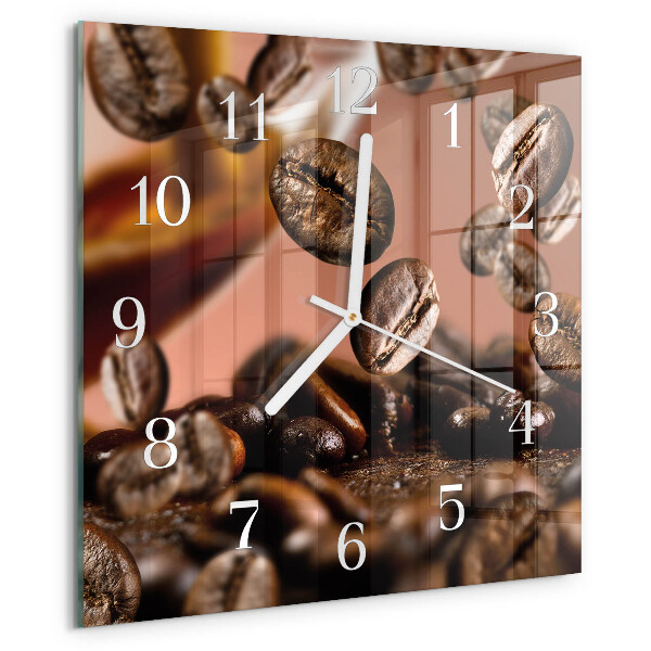 Reloj cuadrado Granos de café