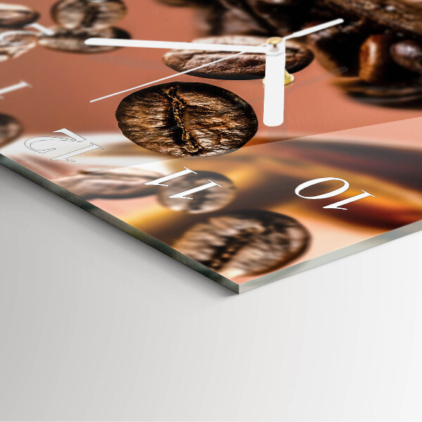 Reloj cuadrado Granos de café