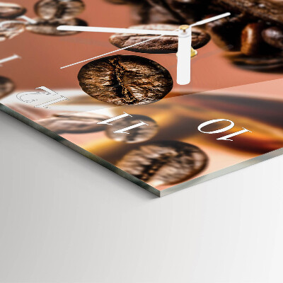 Reloj cuadrado Granos de café