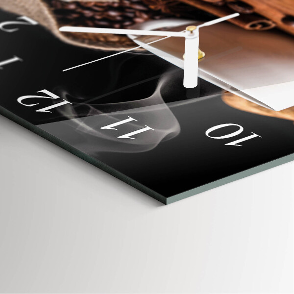 Reloj cuadrado Café