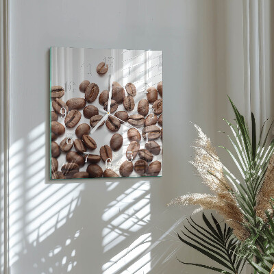 Reloj cuadrado Granos de café
