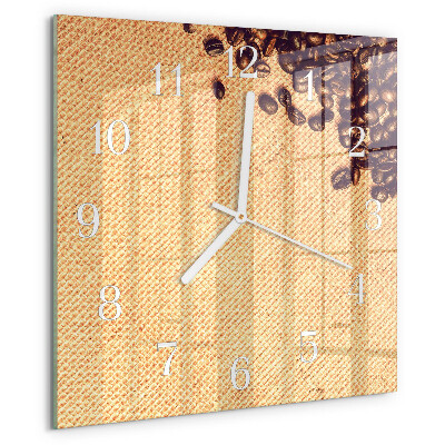 Reloj cuadrado Granos de café