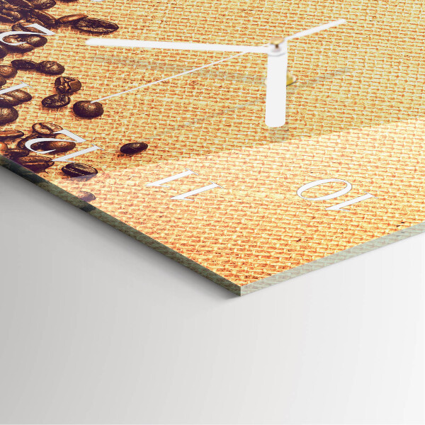 Reloj cuadrado Granos de café