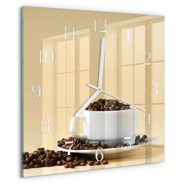 Reloj cuadrado Café